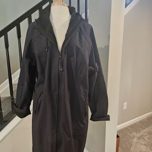 Ilse Jacobsen Hornbak Navy Blue Long Raincoat (Size EU 48, US 18)